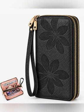 Women’s RFID Double Zipper Wallet/Clutch